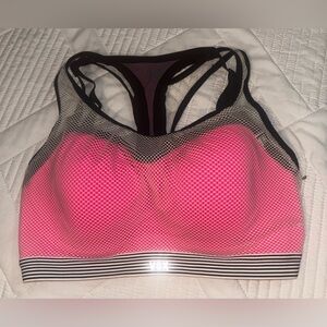 VSX Neon Pink and white Mesh Sports Bra 32DD Victoria’s Secret
